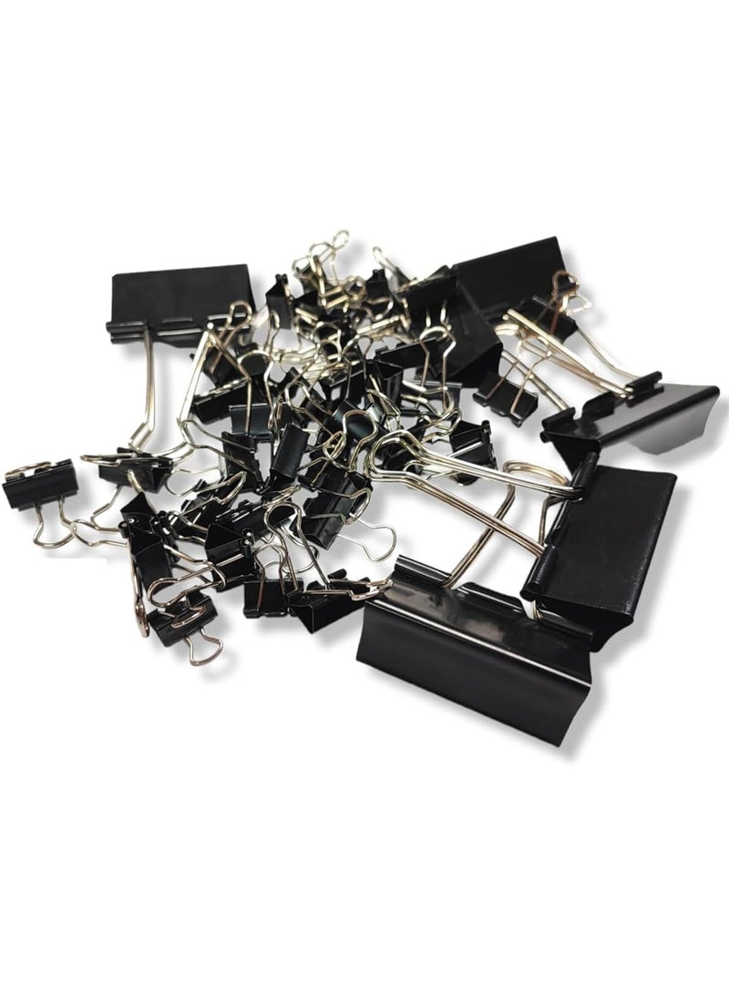 Bukela 110 PCS Binder Clips, Assorted Sizes, (51mm,42mm,32mm,25mm,19mm,15mm), Binder Clips Paper Clamps for Office, Home, School, Document Organizing - Image 2